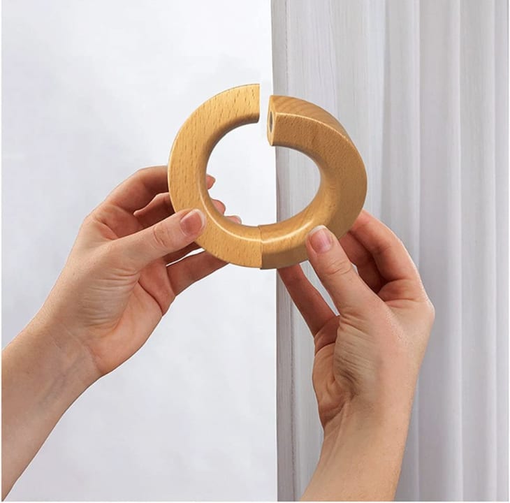 Amazon Hack Wooden Curtain Tiebacks as Pants Hangers Apartment Therapy